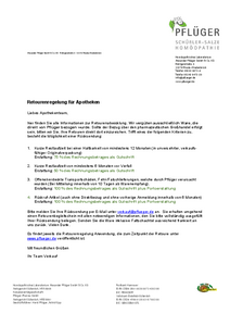 Retourenregelung für Apotheken