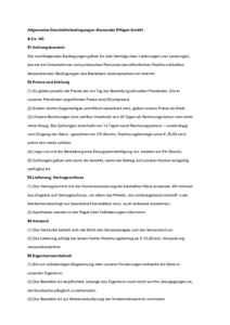 Allgemeine Geschäftsbedingungen